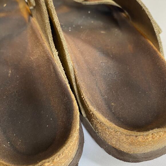 Birkenstock Arizona suede leather taupe sandals SZ 6 / 6.5 women 4 / 4.5 men Reg - Picture 2 of 6